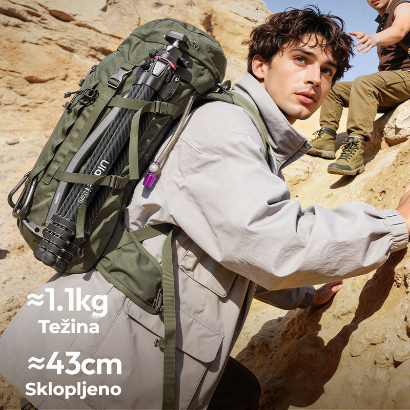 Ulanzi TZ01 Versatile 2-in-1 Carbon Fiber Tripod – Kolem 1,1 kg a 43 cm