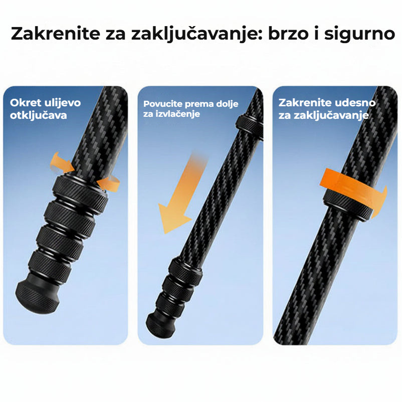 Ulanzi TZ01 Versatile 2-in-1 Carbon Fiber Tripod – Otočné zámky nohou