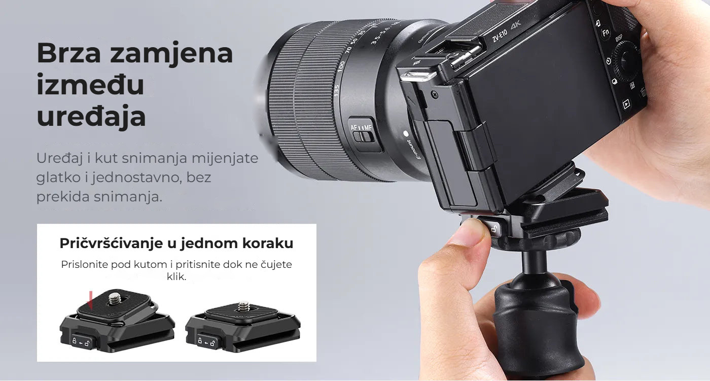 Ulanzi Uka Quick Release Plate and Base Kit – Rychlá výměna mezi zařízeními