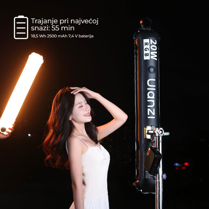 Ulanzi UA20C 20W RGB Magnetic Air Tube Light – Výdrž až 55 minut
