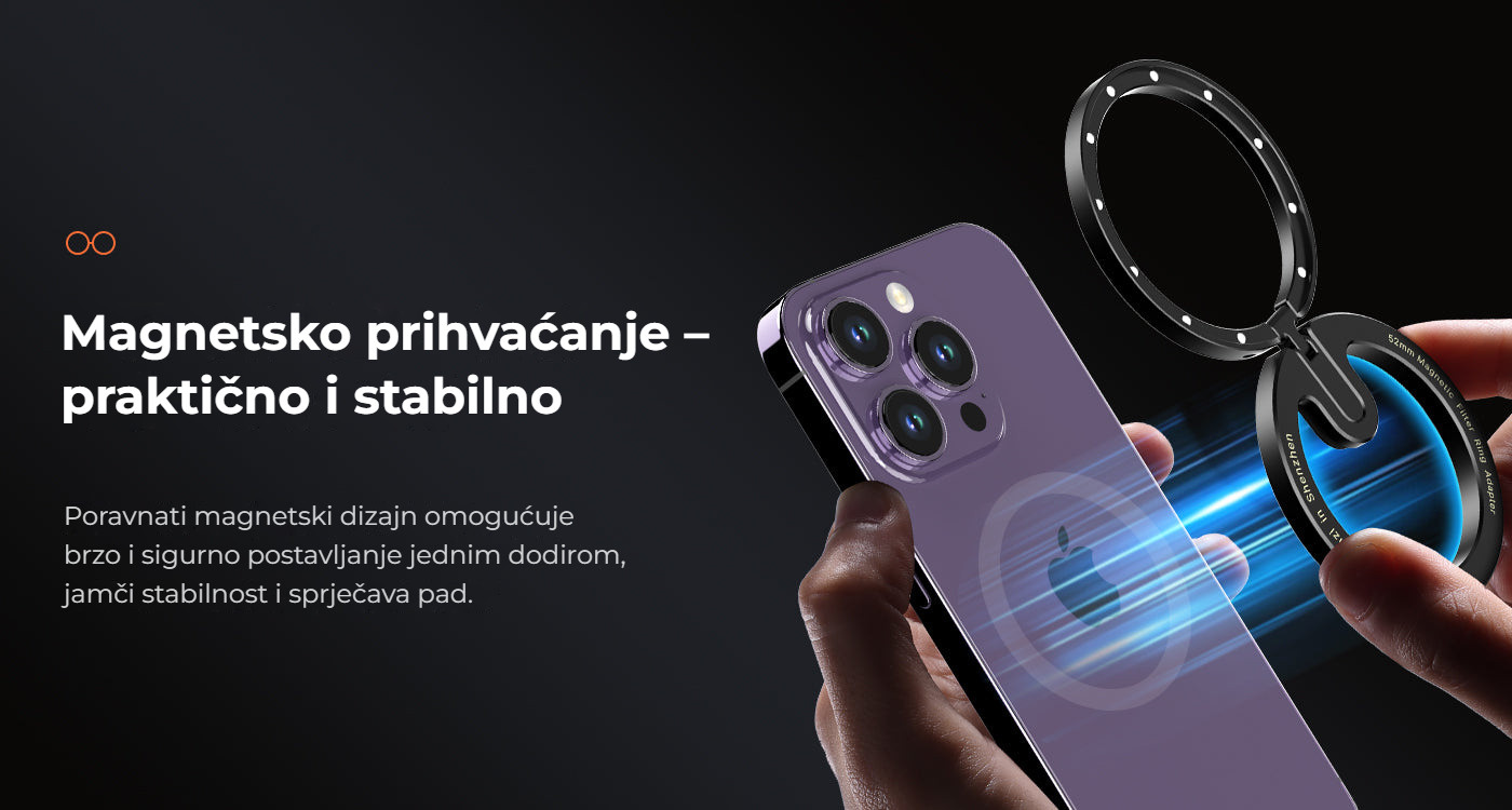 Ulanzi 52mm MagFilter adaptér – Magnetické uchycení, pohodlné a stabilní