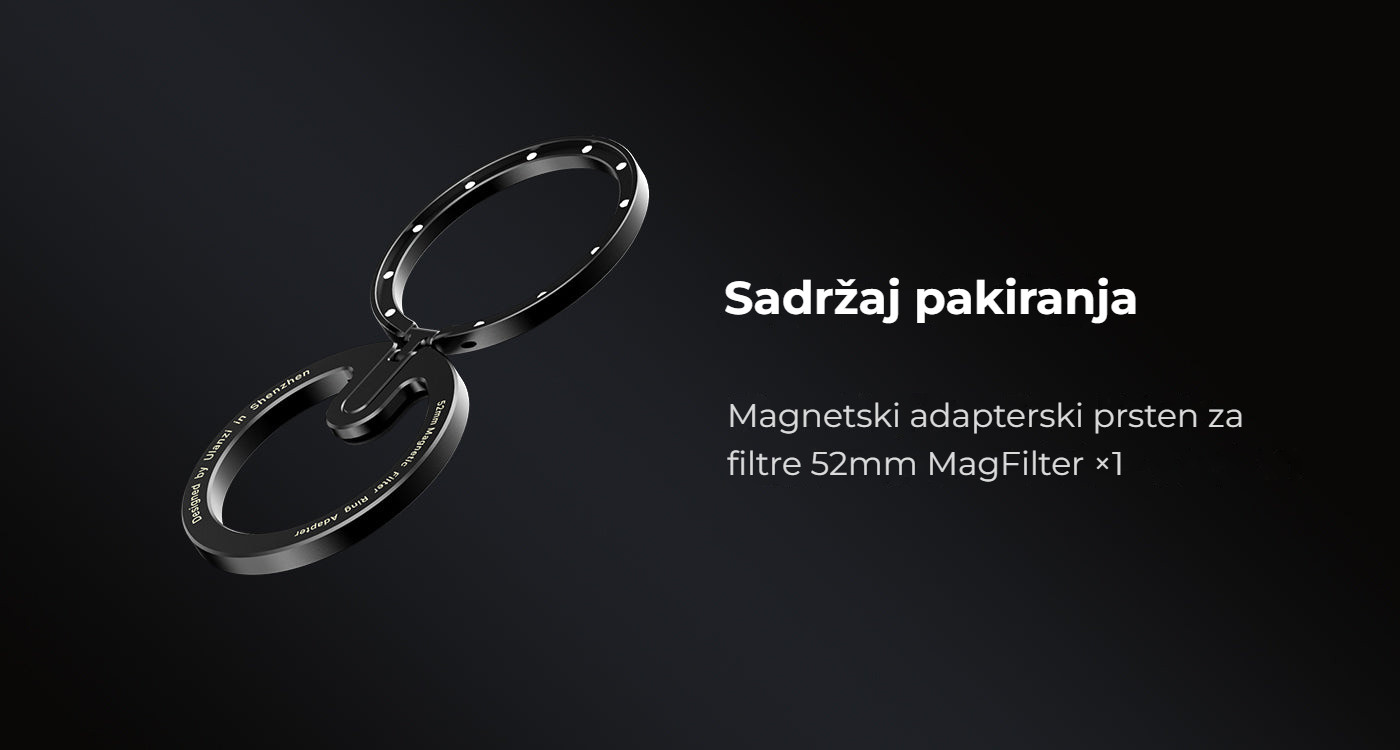 Ulanzi 52mm MagFilter adaptér – Obsah balení
