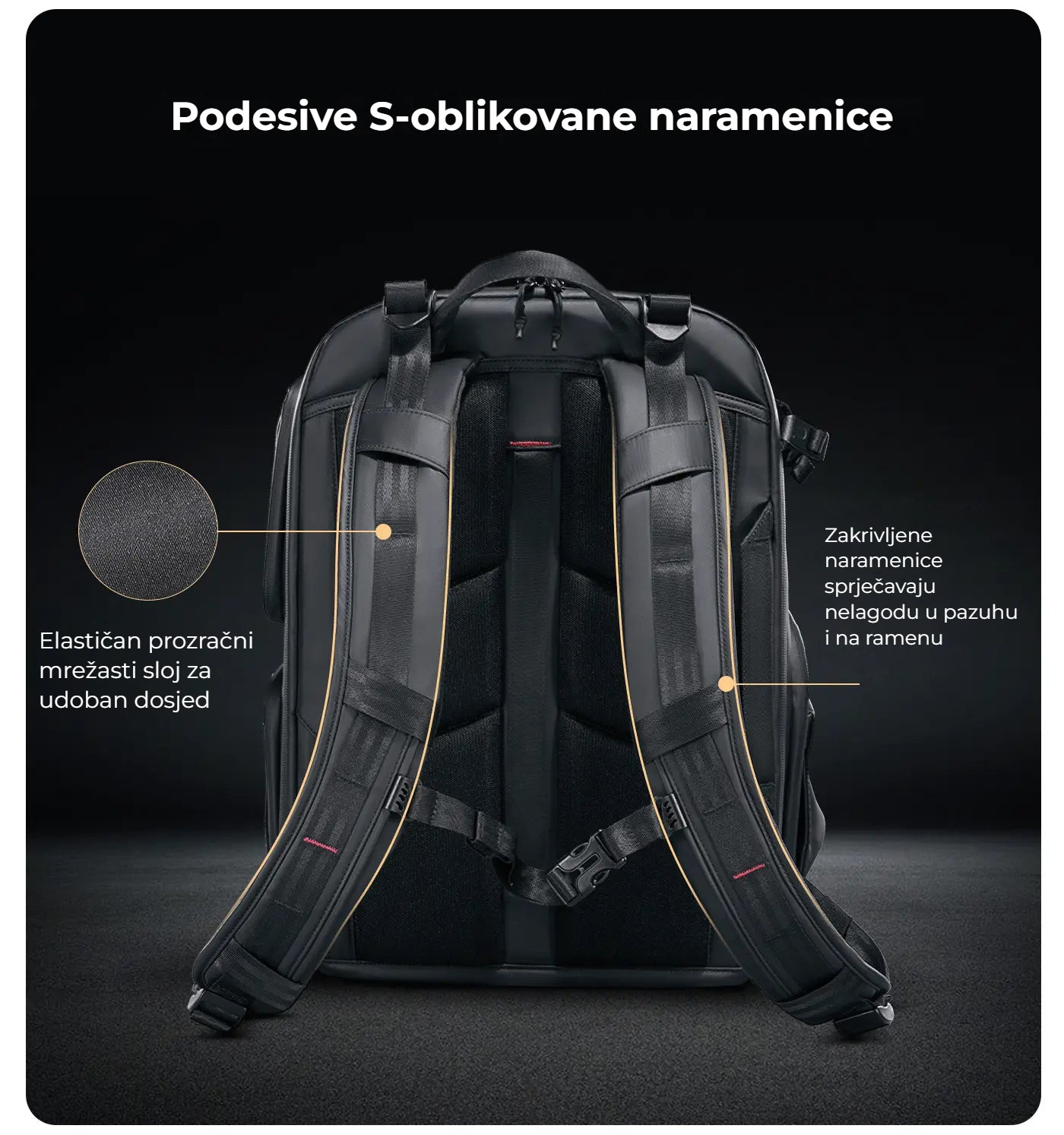 Ulanzi BP10 Hardshell Camera Backpack – Anatomicky tvarované ramenní popruhy