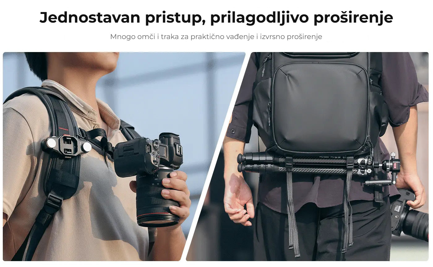 Ulanzi BP10 Hardshell Camera Backpack – Snadný přístup a rozšiřitelná výbava