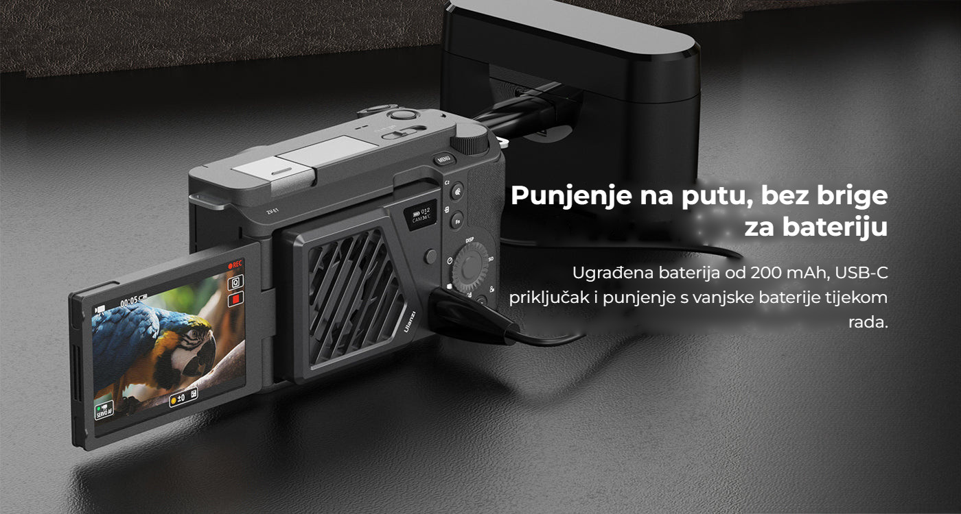 Ulanzi CA25 chladicí ventilátor pro fotoaparáty – Výdrž bez starostí