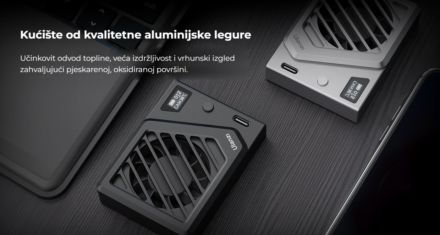 Ulanzi Camera Cooling Fan V3 stříbrný – Hliníkové tělo