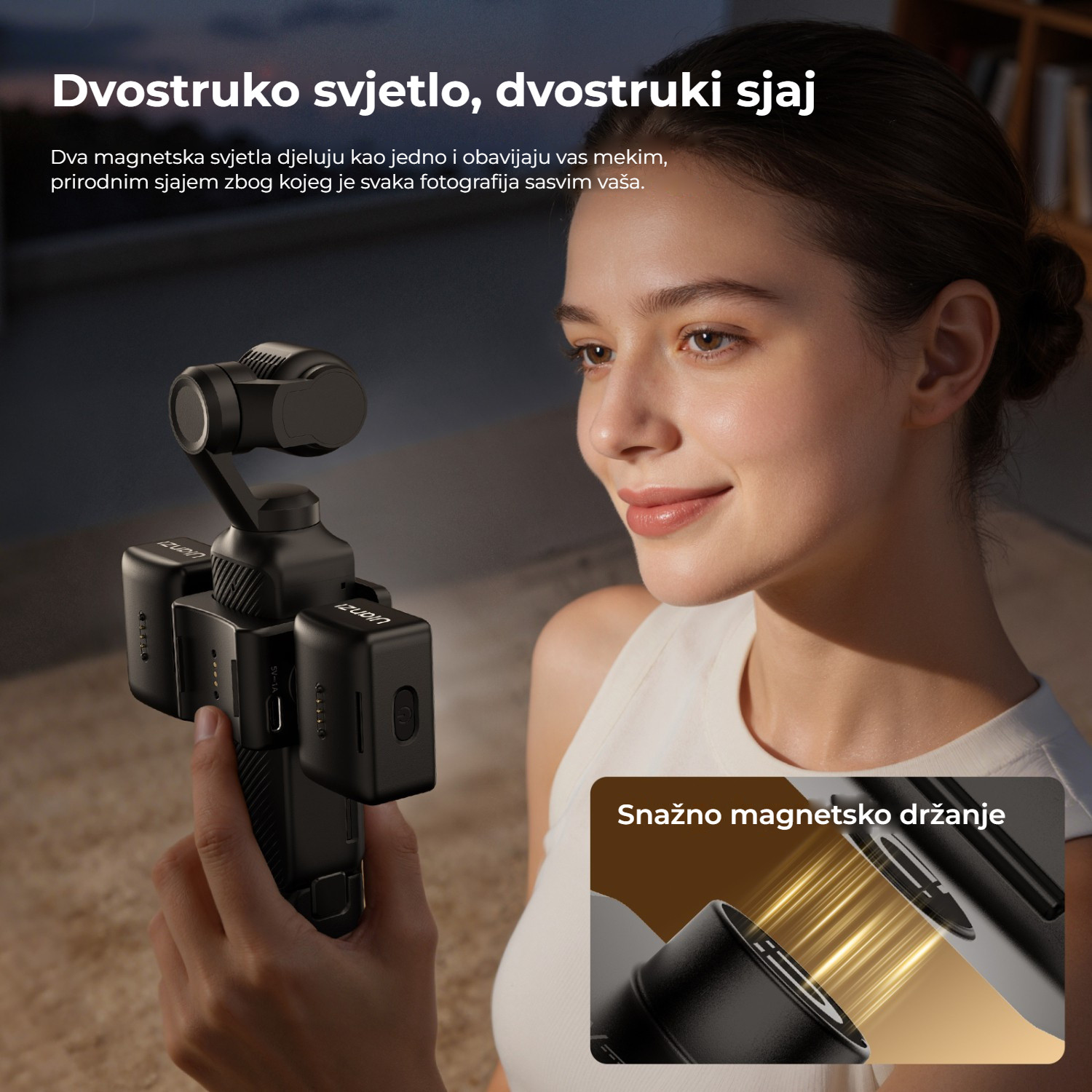 Ulanzi LM06 magnetická světla – Dvě světla, dvojnásobná záře