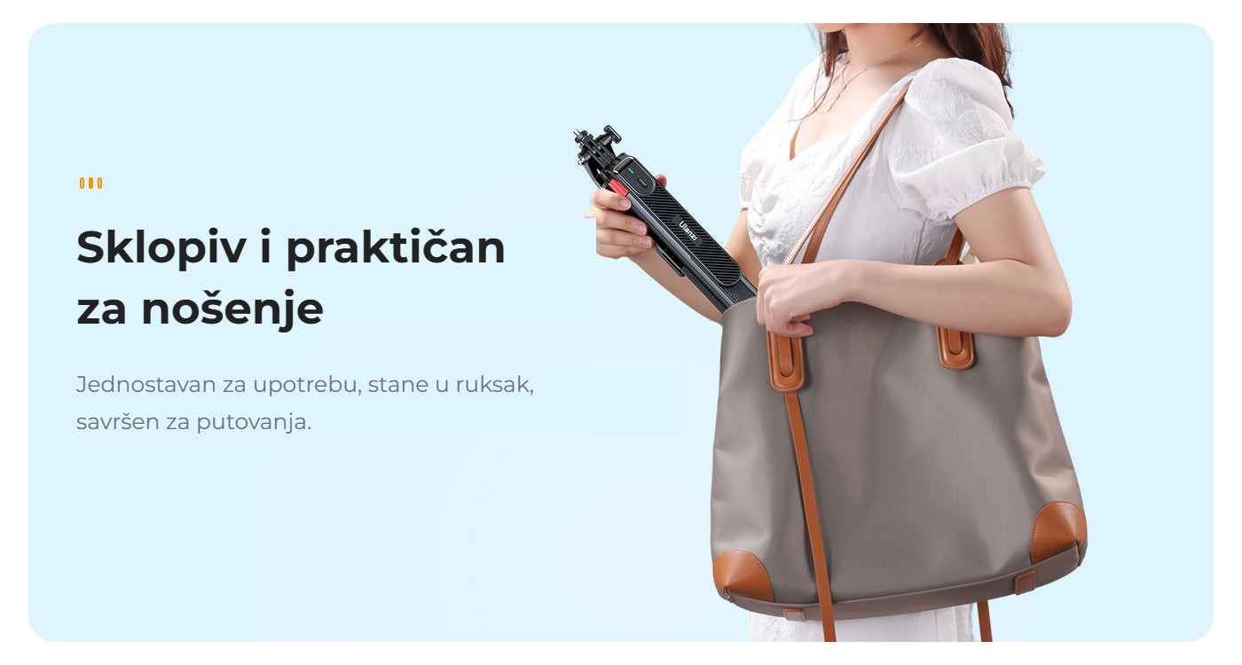 Ulanzi MA09 selfie tyč – Skládací a skladný