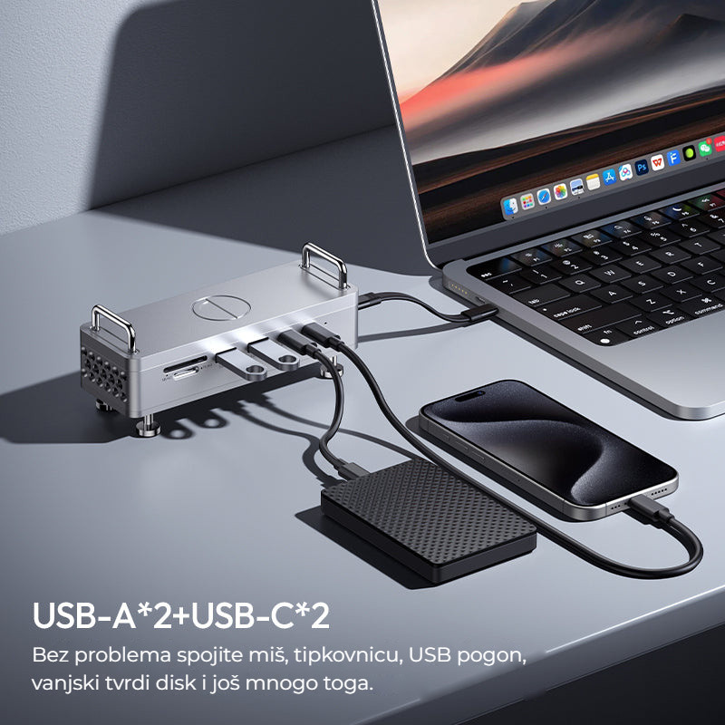 Ulanzi QT03 dokovací stanice – Dva porty USB-A a dva USB-C