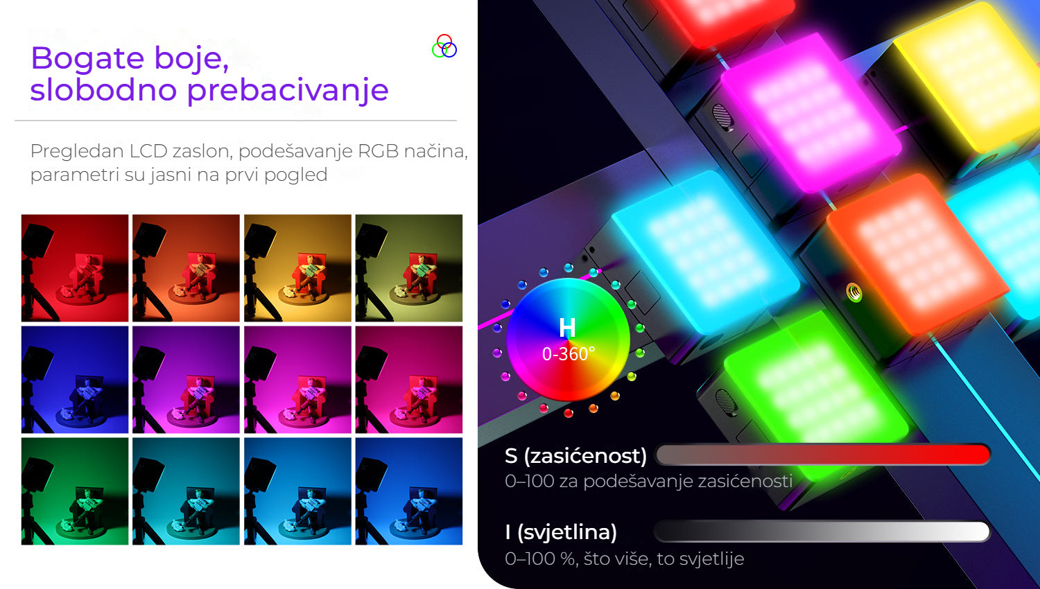 Ulanzi VL49 Pro RGB – Bohaté barvy a volné přepínání