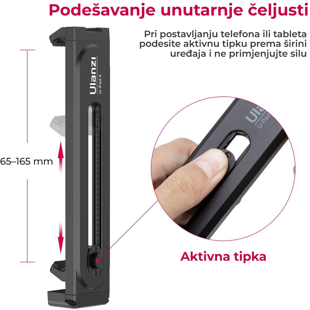 Ulanzi U-Pad II držák na telefon a tablet – Vnitřní čelist 65–165 mm