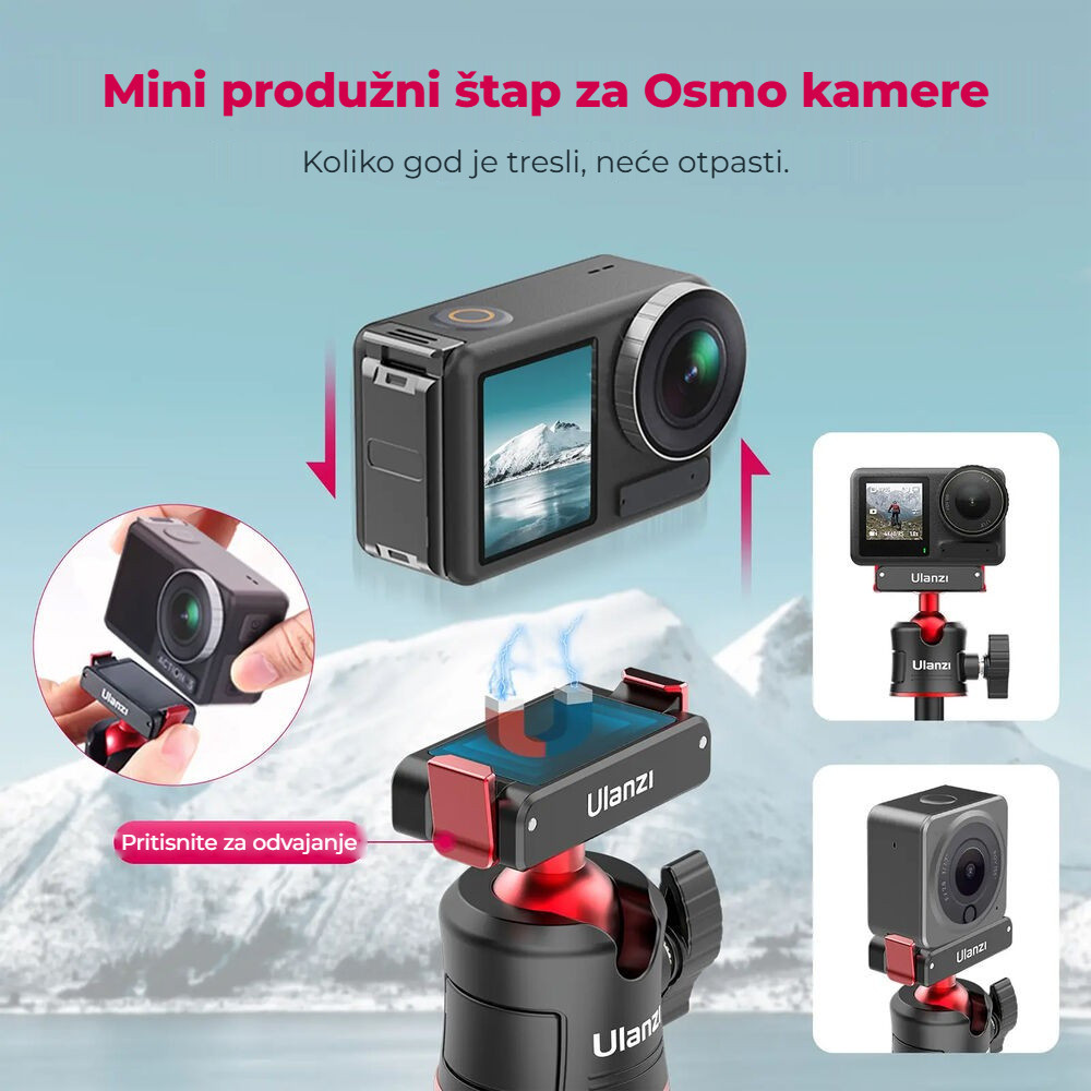 Ulanzi MT-50 V2 pro DJI Action – Drží i při otřesech