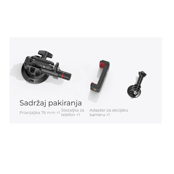 Ulanzi SC-01 přísavný držák 76 mm – Obsah balení