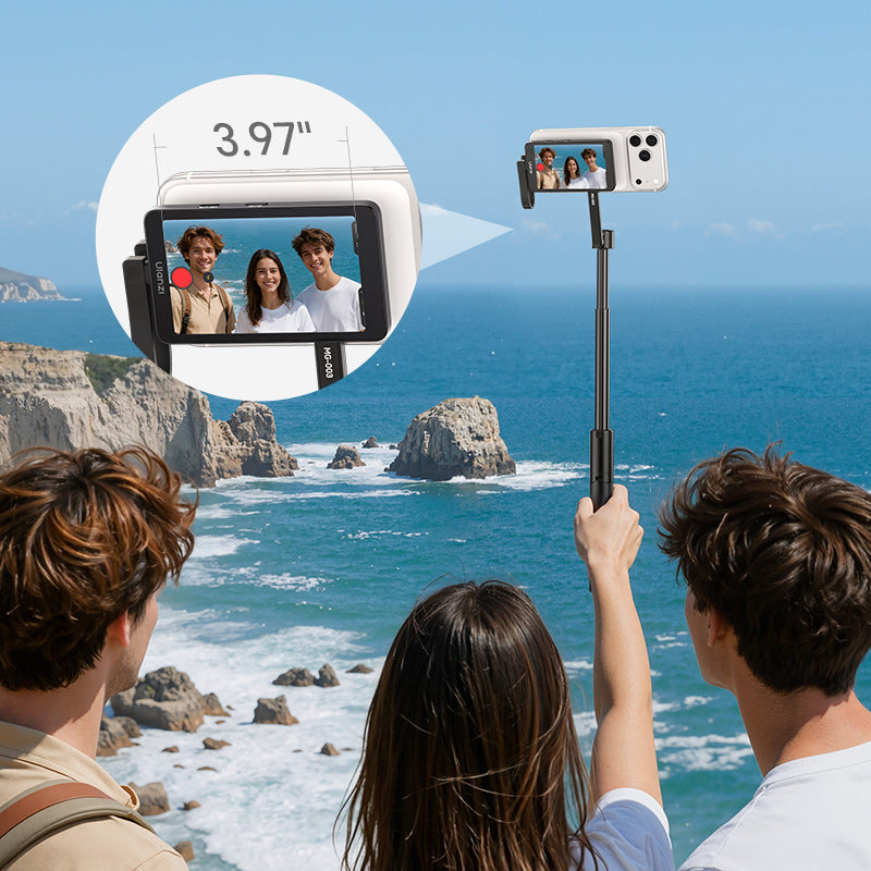 Ulanzi VM1 Vlog Selfie Monitor Screen – Na selfie tyči i na stativu