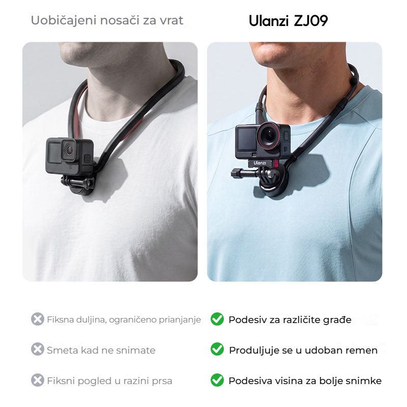 Ulanzi ZJ09 Flexible POV Neck Mount – Nastavitelný místo pevného